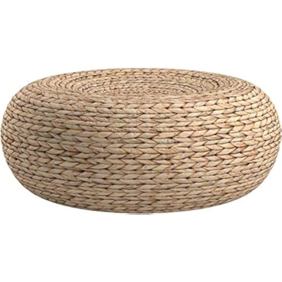 Floor Cushion Pouf - Straw Flat Seat Cushion, Handmade Floor