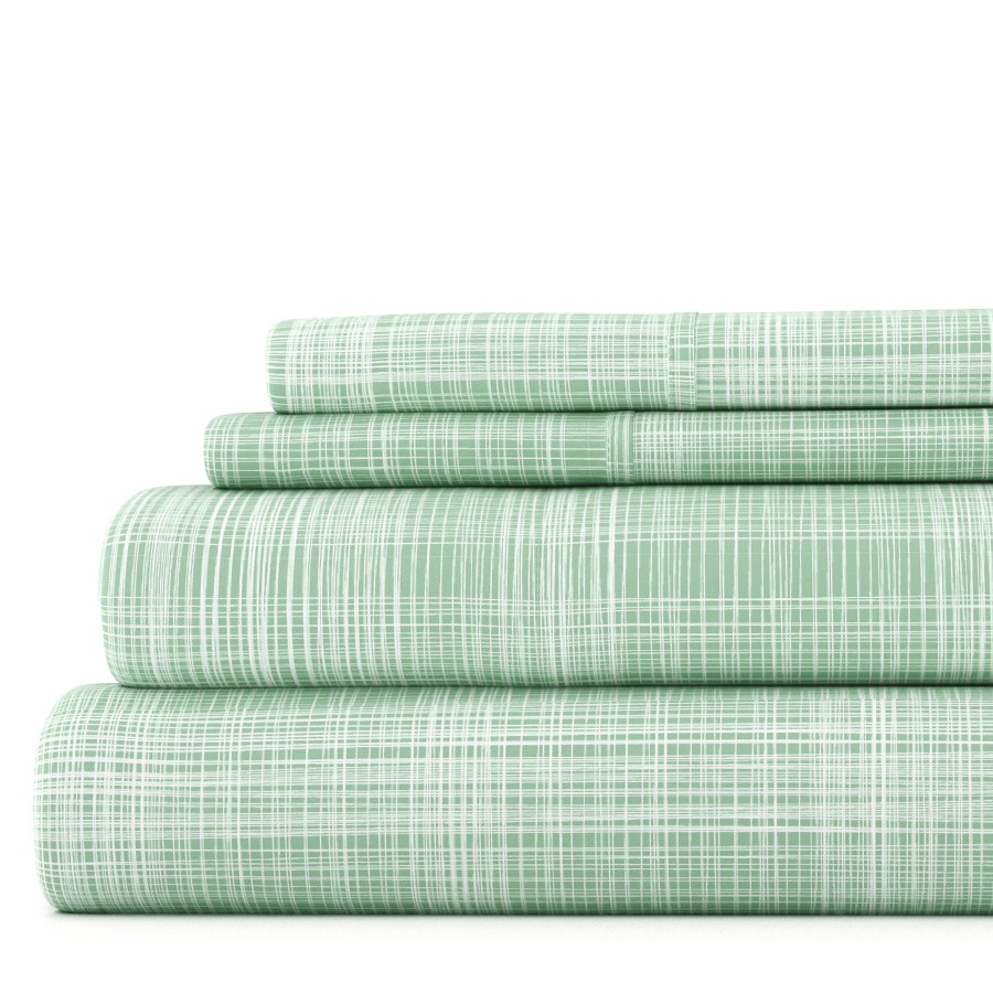 Bed Sheet Microfiber - 4 Piece Pattern Microfiber Bed Sheets