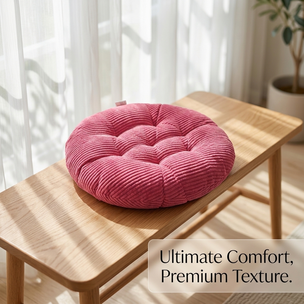 Round Thick Corduroy Chair Cus - Floor Cushion Pouf recensie en prijs