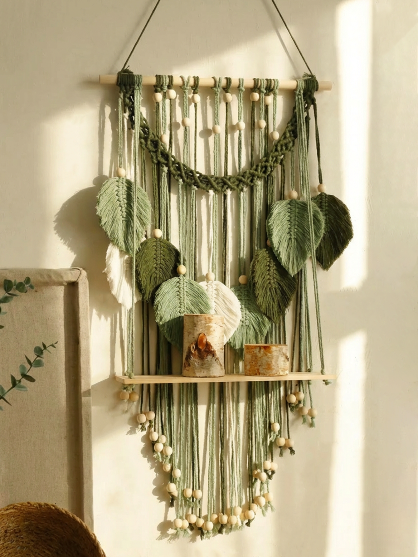 Boho Macrame Wall Hanging Shel - Home Art Textiles recensie en prijs