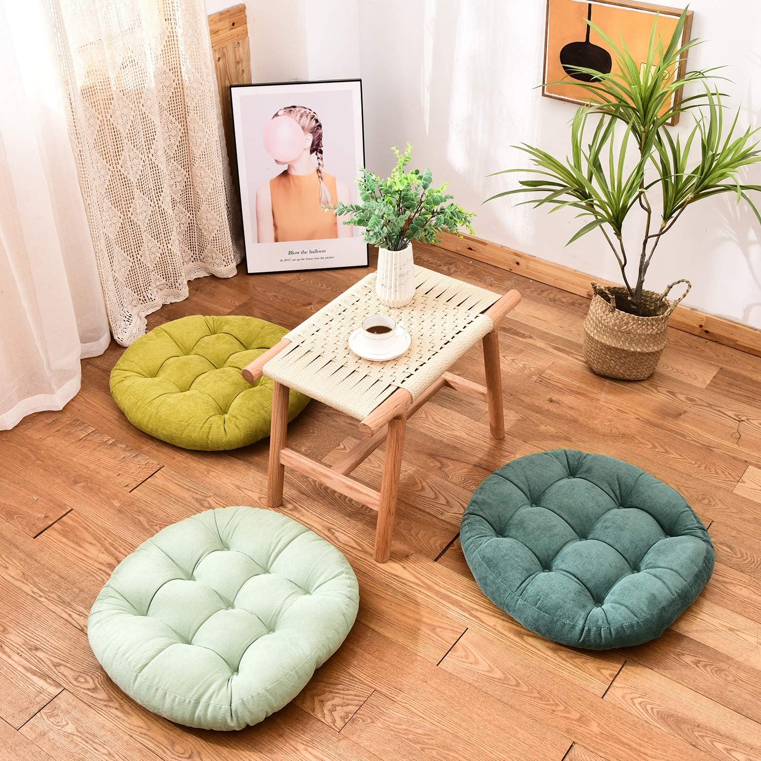 Green Large Round Floor Seat C - Floor Cushion Pouf recensie en prijs