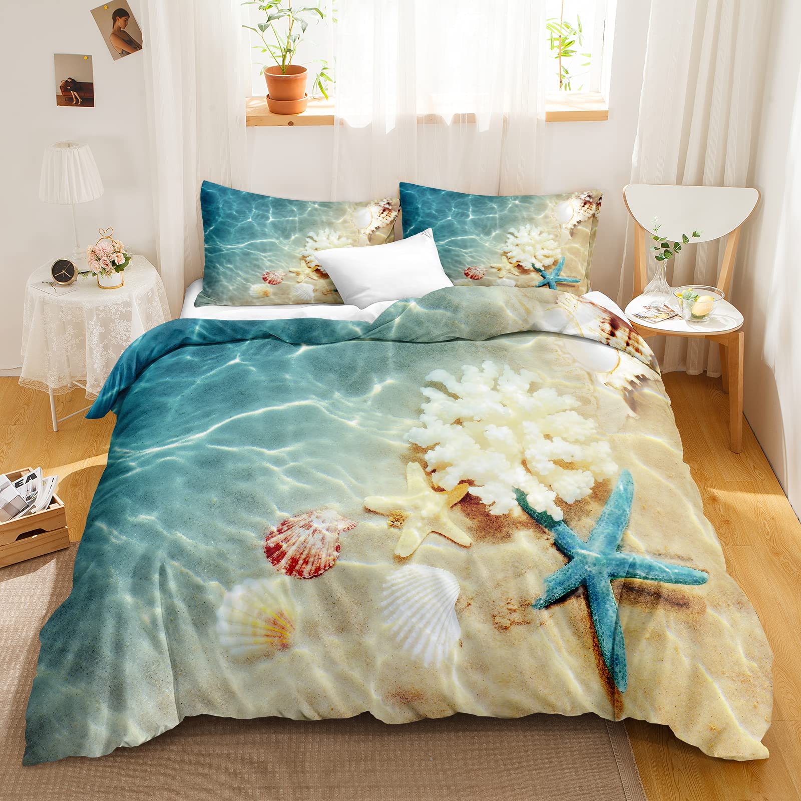 Beach Comforter Cover, Coastal - Bed Sheet Microfiber recensie en prijs