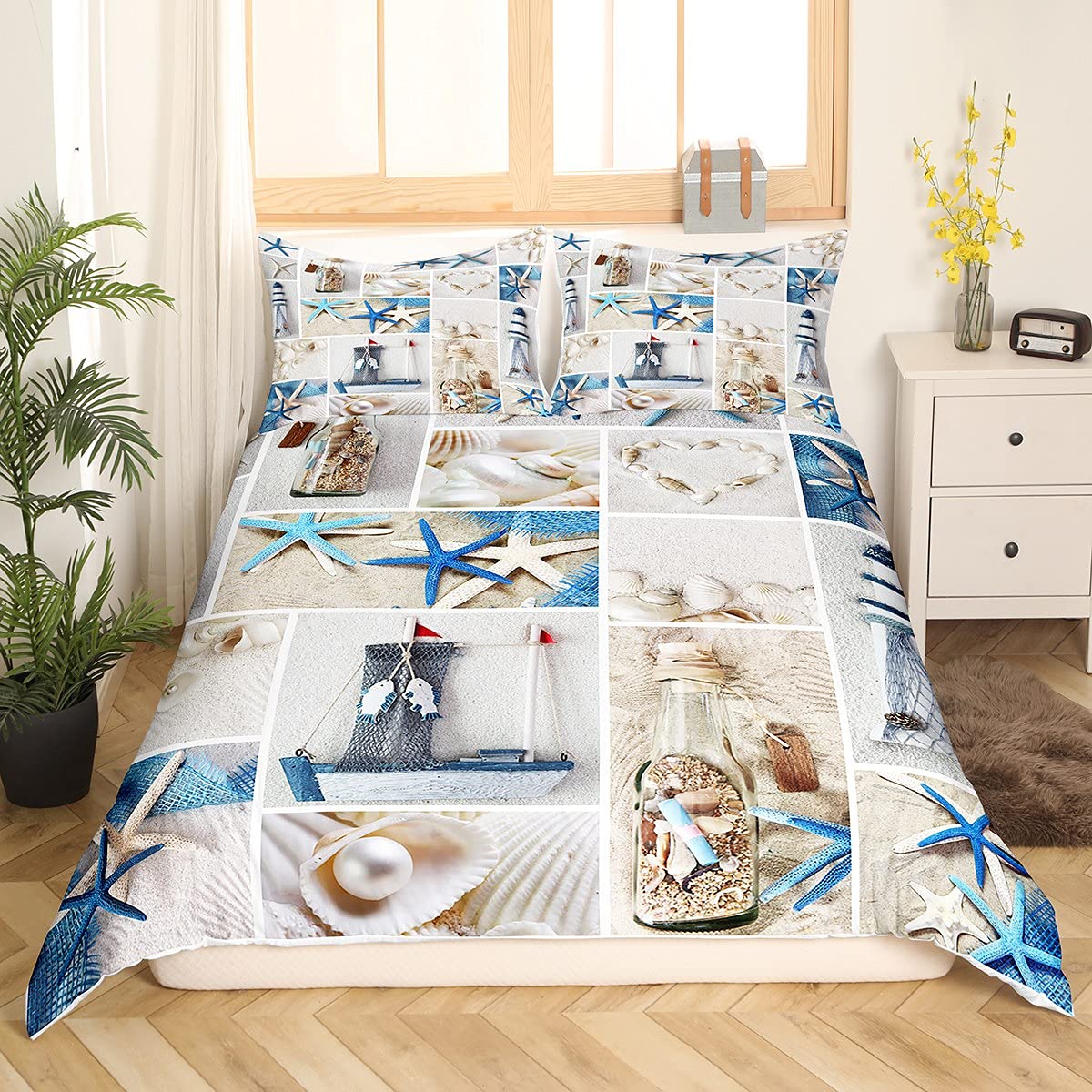 Beach Comforter Cover, Coastal - Bed Sheet Microfiber recensie en prijs