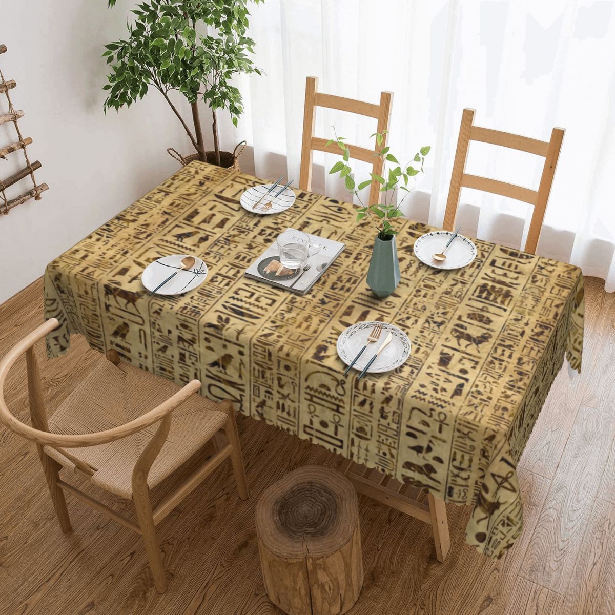 Egyptian Hieroglyphs On Papyru - Home Textiles Egypt recensie en prijs