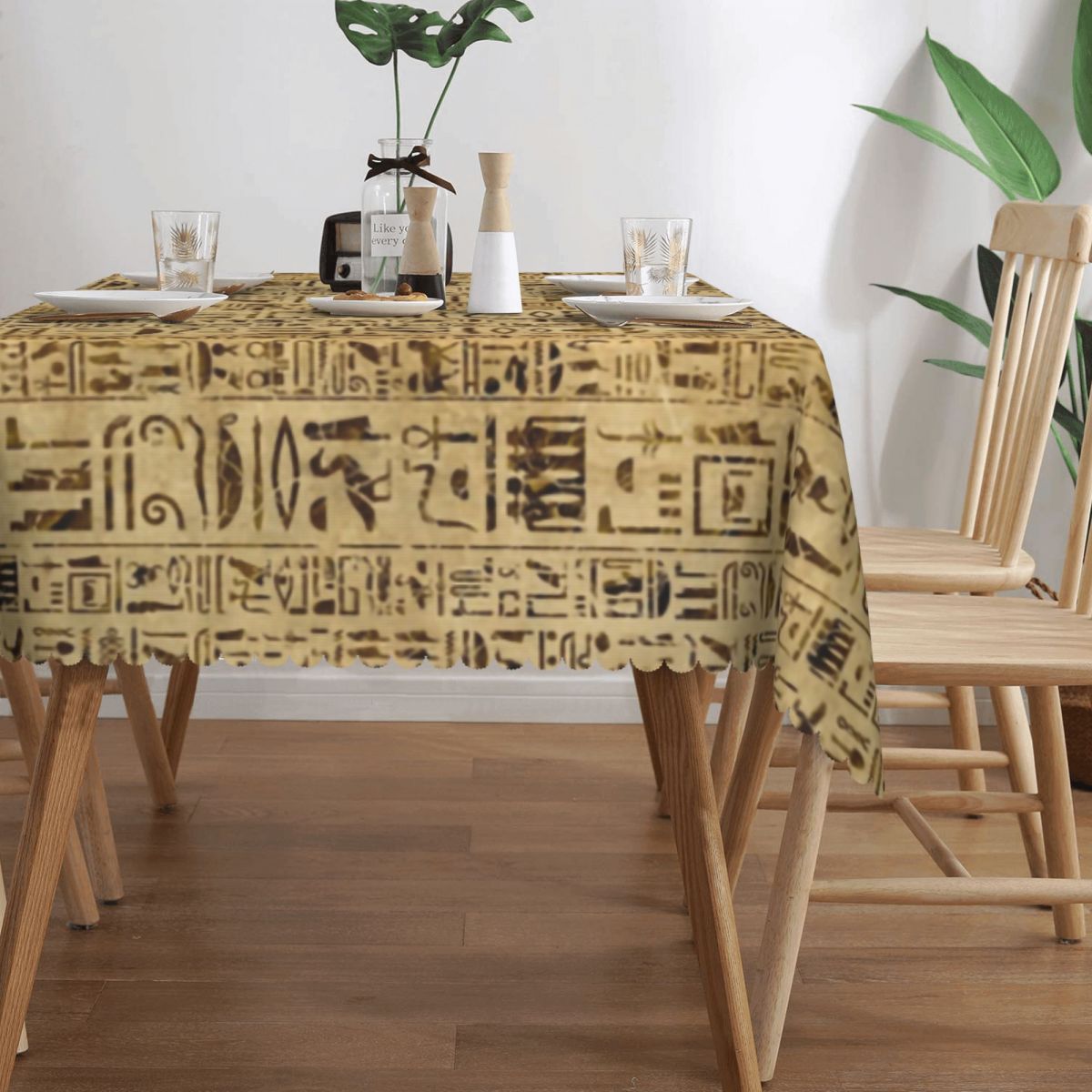 Egyptian Hieroglyphs On Papyru - Home Textiles Egypt recensie en prijs
