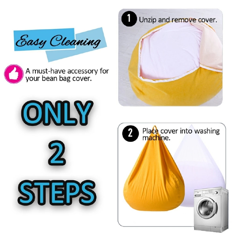 Sofa Bean Bag Chair Sofa Cover - Floor Cushion Pouf recensie en prijs