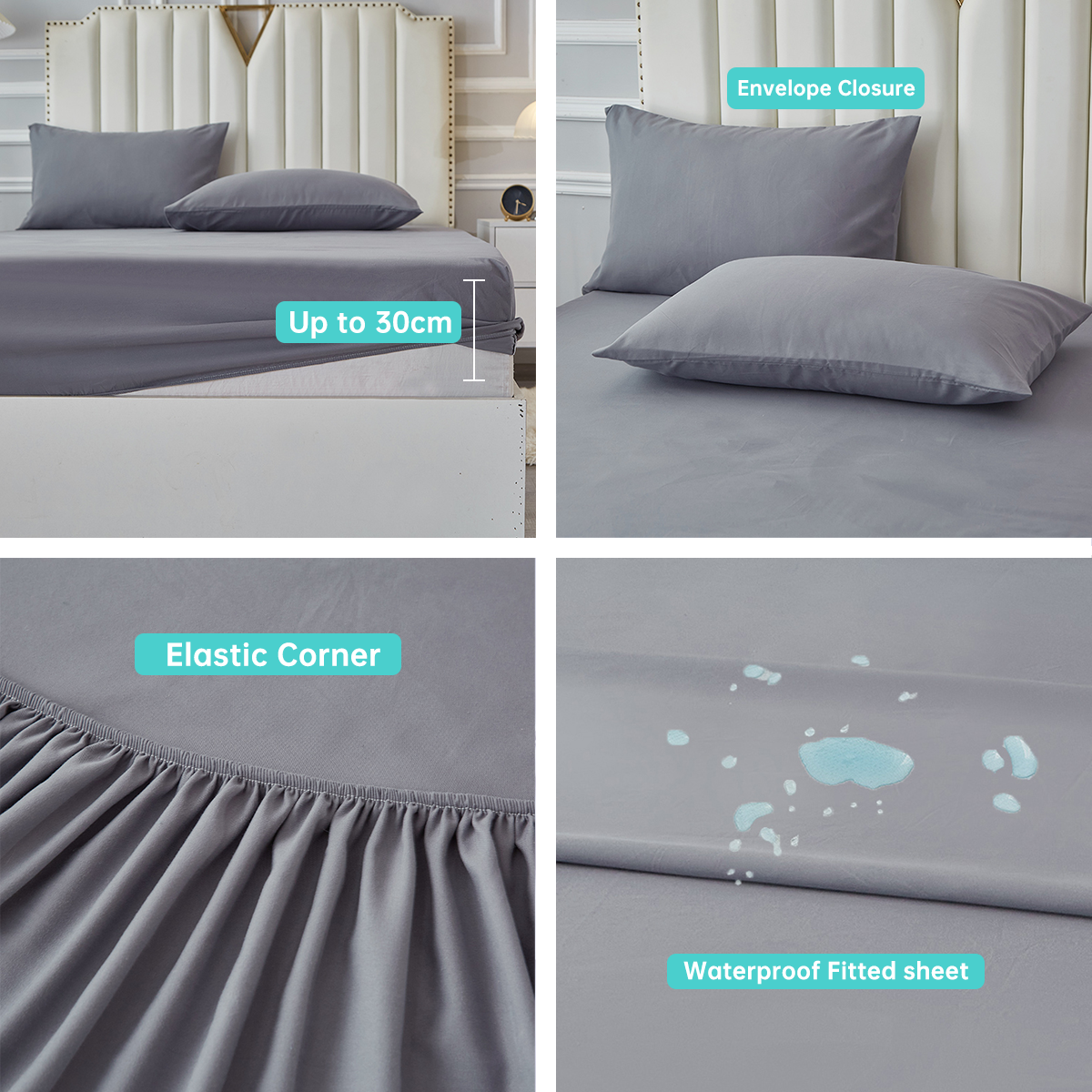 3/4pcs Solid Beding Set, Water - Bed Sheet Microfiber recensie en prijs
