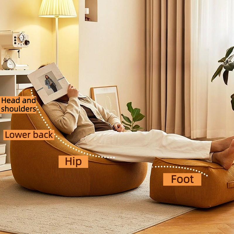 Single Bean Bag Sofa Living Ro - Floor Cushion Pouf recensie en prijs